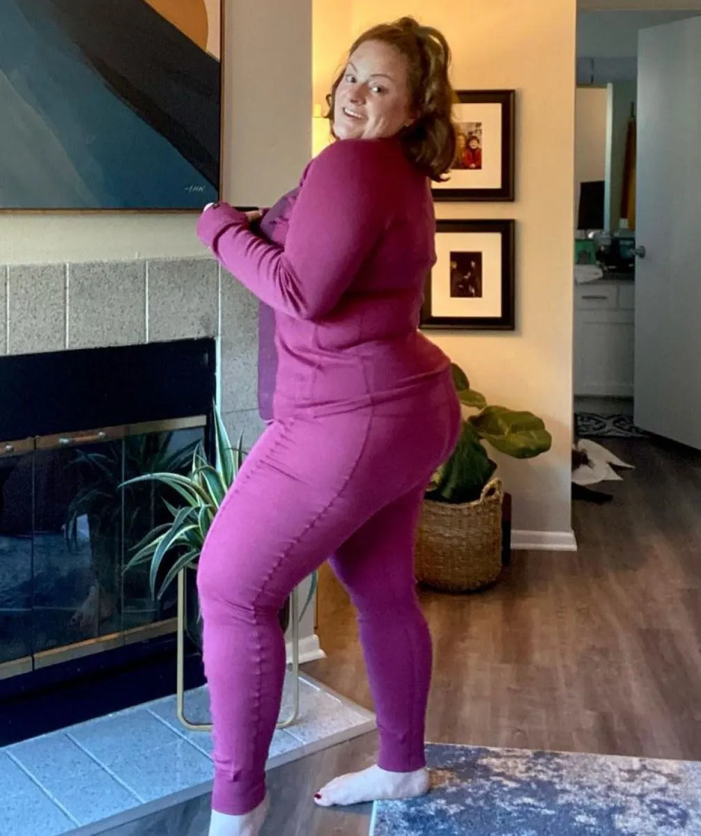 XTM Bulgaria Merino Wool Plus Size Thermal Pants Burgundy Size 6-7XL